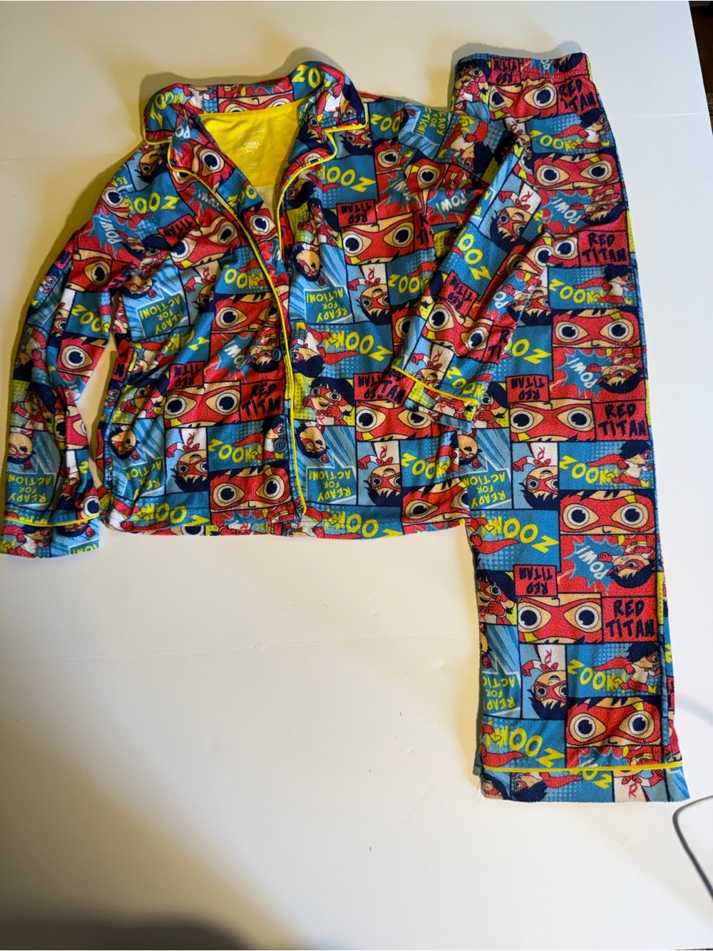 ⚡️ Ryan's World "Red Titan" Superhero 2-Piece Flannel Fleece Pajama Set ⚡️